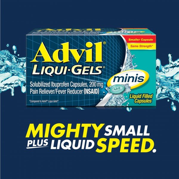 Advil Liqui-Gels minis, analgésico reductor de fiebre