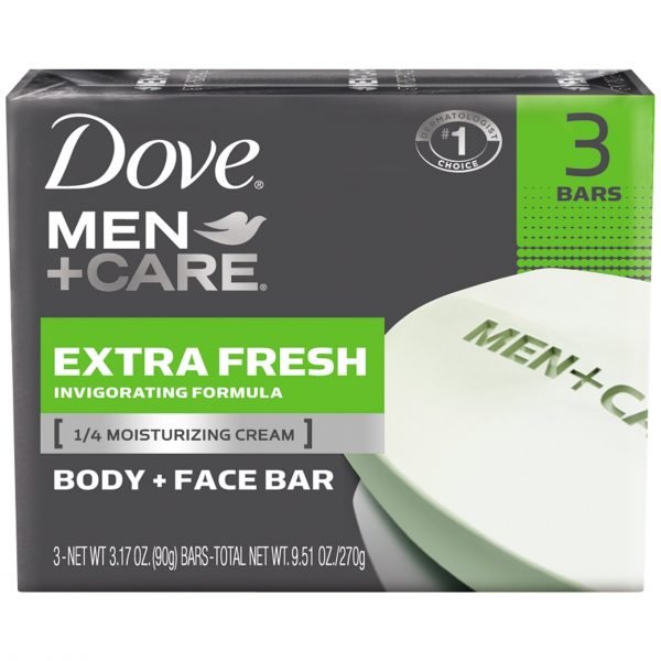 Jabón Dove Soap Extra Fresh, 3 barras